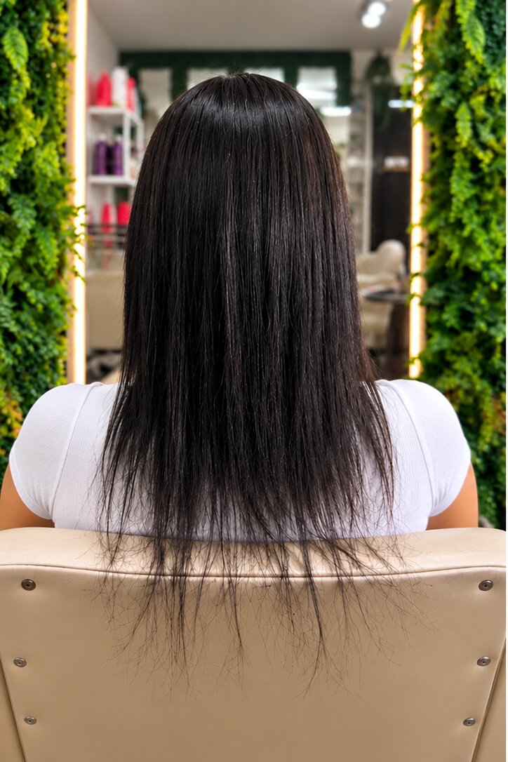 Antes do Mega Hair realizado por Carol Sansi em São José-SC